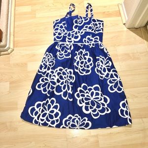 Madison Leigh summer A line Blue Floral Dress